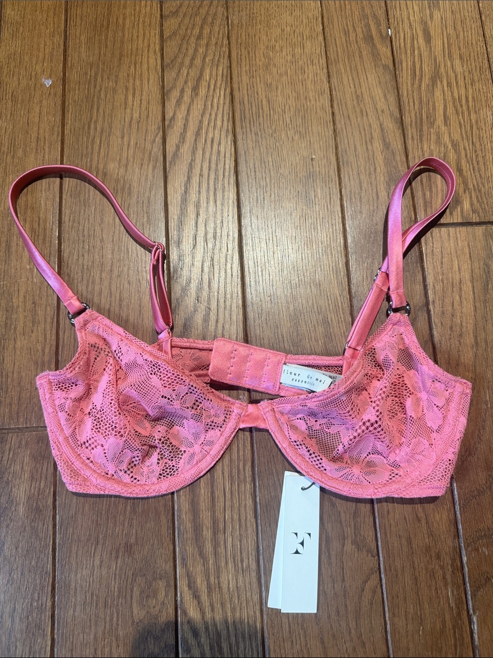 Fleur Du Mal Le Stretch lace Demi bra - Pink Cadillac